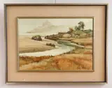 Marc Moon, Landscape, watercolor on paper