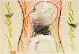 Herbert C. Cassill, Between Two Ladies, watercolor on paper, 1971, initialed and