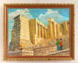 William S. Gisch, Greek Ruins, oil on board, 1977