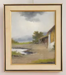 Francesco Schiller, Venetian Land, oil on canvas