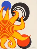 Alexander Calder, Untitled (Sun with Planets) lithograph in colors, ca. 1972, lithograph