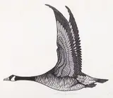 Jacques Hnizdovsky, Canada Goose, linocut, 1975, singed