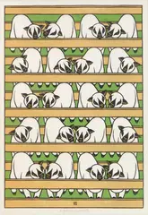 Jacques Hnizdovsky, Lambs, linocut in colors, 1978