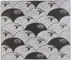 Jacques Hnizdovsky, Resting Sheep, linocut, 1983