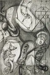 Under the Big Top by Letterio Calapai, etching and aquatint, offered Sep 2025
