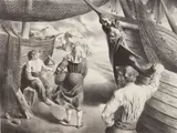 Federico Castellón, By The Arks, lithograph, 1941