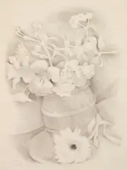 Jean Charlot, Flowers in a Vase, lithograph, 1934