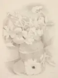 Jean Charlot, Flowers in a Vase, lithograph, 1934