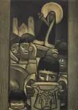 Jean Charlot, Procession at Chalma, lithograph, 1947