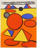 Alexander Calder, Pyramids lithograph in colors, lithograph