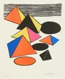 Alexander Calder, Pyramids and Slate lithograph in colors, lithograph