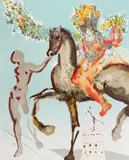 Harbinger by Salvador Dalí, lithograph in colors on Arches paper, 1980, offered Sep 2025