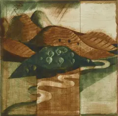 Brigitte Coudrain, Untitled, etching in colors