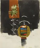 Johnny Friedlaender, Mirage, lithograph in colors, 1977
