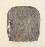 Jacques Hnizdovsky, Girl's Head, woodcut, 1969