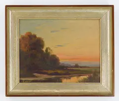 Augustus Spencer, Landscape, oil on board