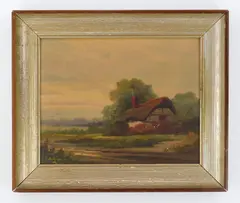 Augustus Spencer, :Landscape with Cottage, oil on board