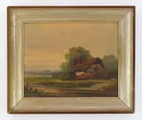 Augustus Spencer, :Landscape with Cottage, oil on board