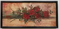 Harold Cohn, Still-Life of Roses, oil on panel