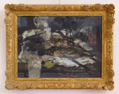 Eugène Baboulène, Poissons, oil on canvas, 1964