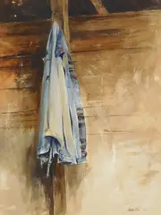 Richard Treaster, Coat Hanging, watercolor on paper, 1966