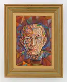 William S. Gisch, Self-Portrait, oil on board, 1974
