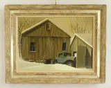 Albert Schroder, Mr. Hause's Chrysler,- Vermont, oil on Masonite