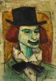 Portrait of Man in Top Hat by Albert Pels, oil on canvas, offered Sep 2025