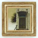 Albert Schroder, An Open Door, oil on panel