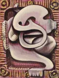 Shapes That End by Albert Pels, oil on canvas (unstretched), offered Sep 2025