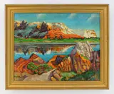 William S. Gisch, Mountainous Landscape, oil on canvas, 1975