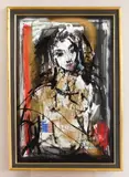 Jimmy Locca, La Belle Americaine, oil and mixed media on canvas, 1991
