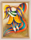 Joyce Roybal, Puffy People, oil on canvas