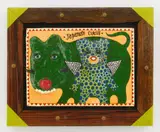 Levent Isik, The Japanese Circus, mixed media on panel, 2004