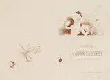 Jules Chéret, Catalogue d'Affiches Illustrees, lithograph, 1891 cover design for catalog, published by Sagot, matted and