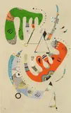 Wassily Kandinsky, Vert et Rouge lithograph in colors, 1969, lithograph