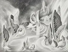 Vera Eugenia Andrus, Spring in the Marsh, lithograph, 1935, singed