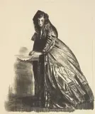 George Bellows, The Actress, lithograph, 1923-24