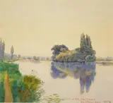 Ora Coltman, Lateham, Eng, watercolor on paper, 1902