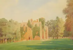 Ora Coltman, Ascension Hall- Kenyon College, watercolor on paper, 1903