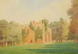 Ora Coltman, Ascension Hall- Kenyon College, watercolor on paper, 1903