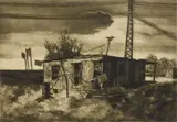 Samuel Margolies, Beware of The Dog, etching