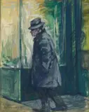 Clyde Singer, Green Study, gouache on paper