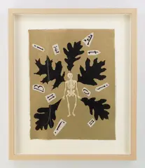 Lesley Dill, Jubilation, lithograph and collage, 2010