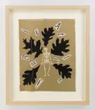 Lesley Dill, Jubilation, lithograph and collage, 2010