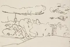Barry Flanagan, Homage to Constable, etching, 1976