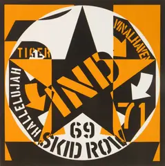Decade: Autoportrait skid row by Robert Indiana, silkscreen in color, offered May 2025