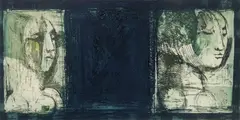 Untitled by Liliana Porter, etching in colors, offered May 2025