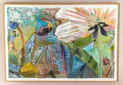 Joseph Raffael, New Imagery, mixed media on paper, 1984