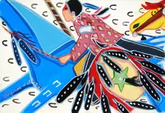 Virginia Stroud, Full Speed, mixed media on paper